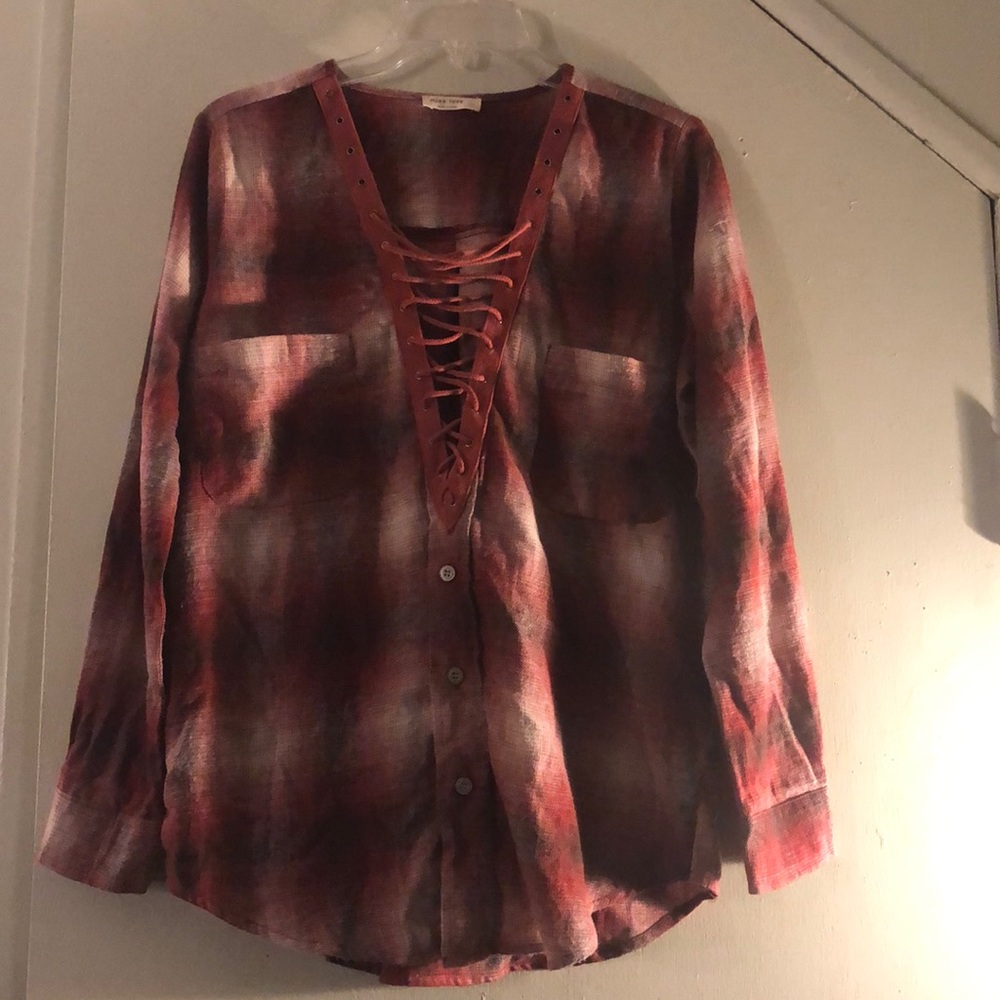 Lattice front flannel